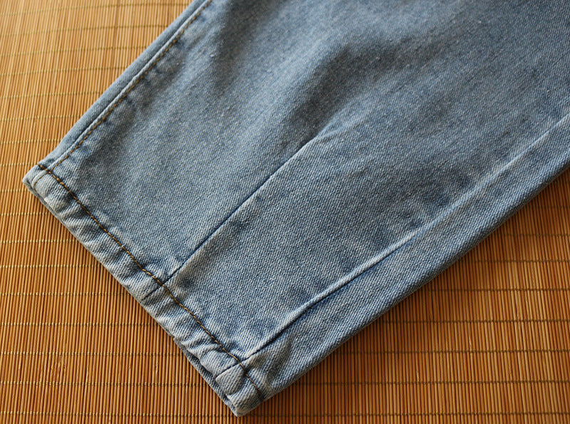 High waist harem denim trousers