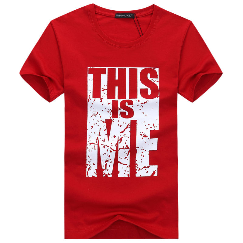 Men's  Plus Size Youth Half-Sleeved T-Shirt