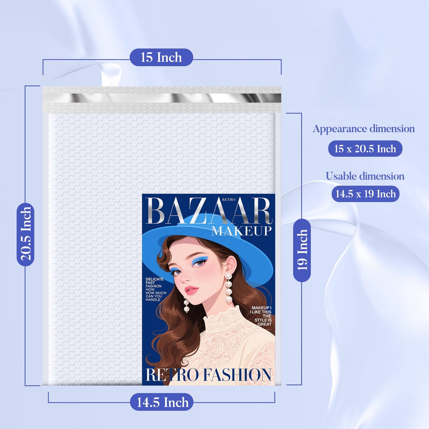 15x20.5 Bubble Mailer | Usable Size 14.5x19" | 120 Pack Wholesale