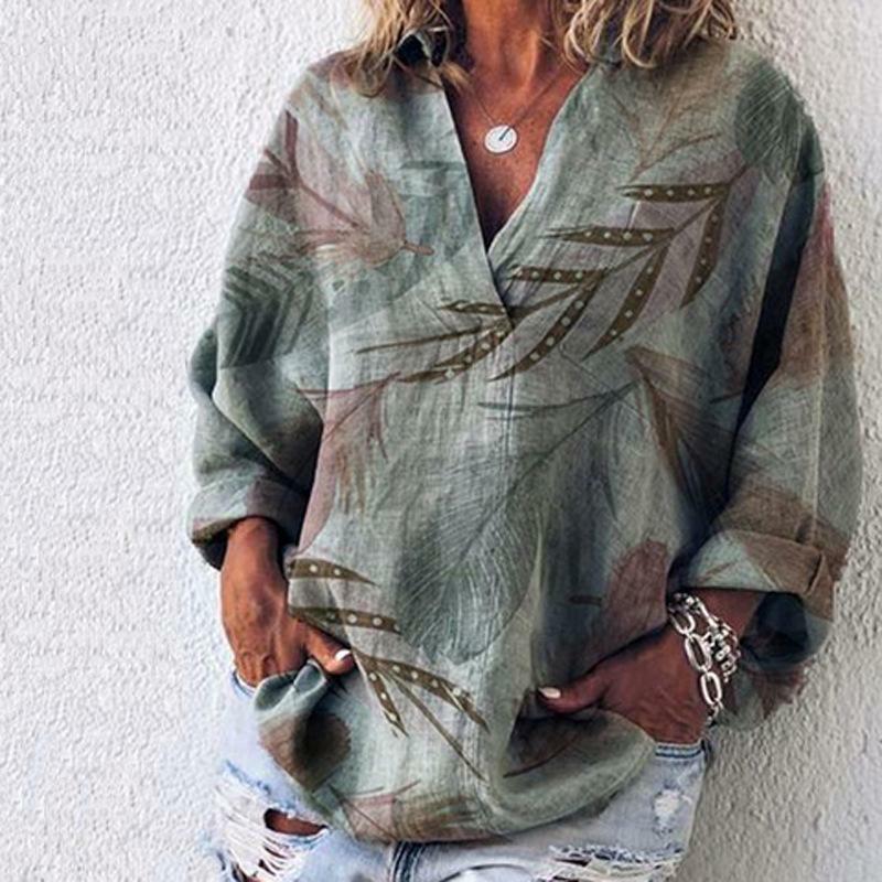 V Neck Loose Blouse