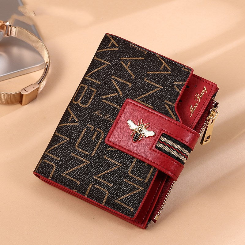 Multifunctional Folding Lady's Coin Purse Driver's License Card Case