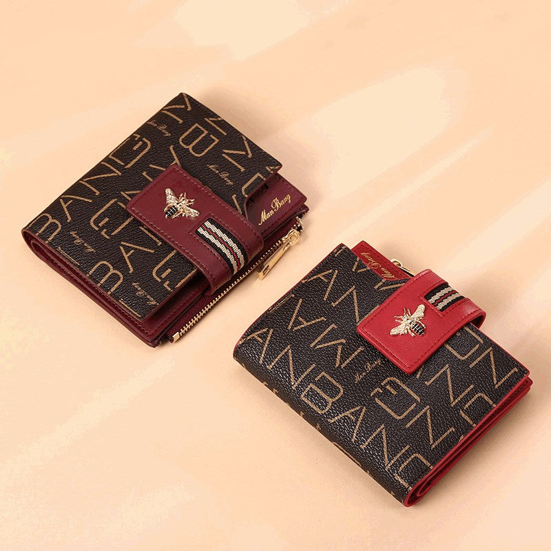 Multifunctional Folding Lady's Coin Purse Driver's License Card Case