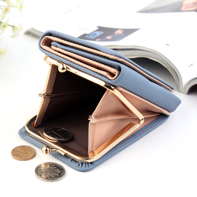 Foldable Pu Leather Female Coin Purse