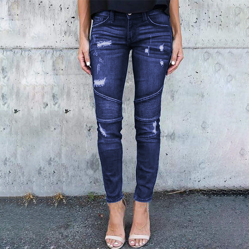 European And American Women's Skinny All-Match Trousers Jeans