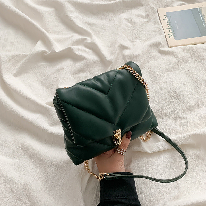 Solid Color PU Leather Crossbody Bags 2020 Designer Chains Women Shoulde Bags Luxury White Lady Messenger Bag Purse Bolso Mujer