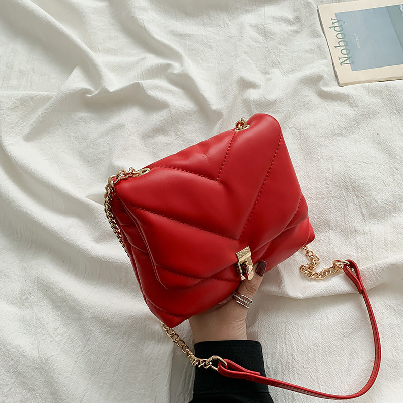 Solid Color PU Leather Crossbody Bags 2020 Designer Chains Women Shoulde Bags Luxury White Lady Messenger Bag Purse Bolso Mujer