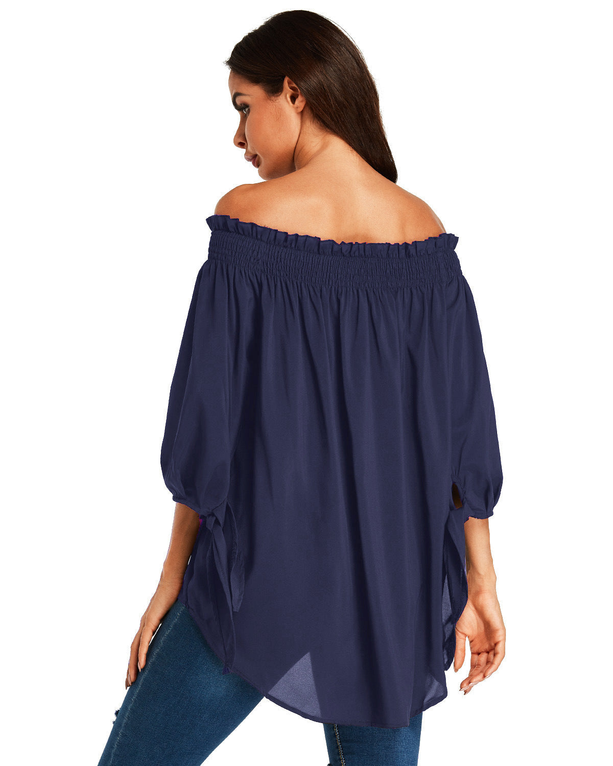 Cropped Loose-fit Blouse With Pullover