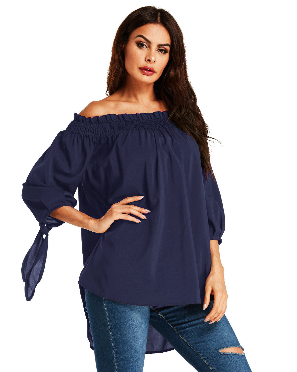 Cropped Loose-fit Blouse With Pullover