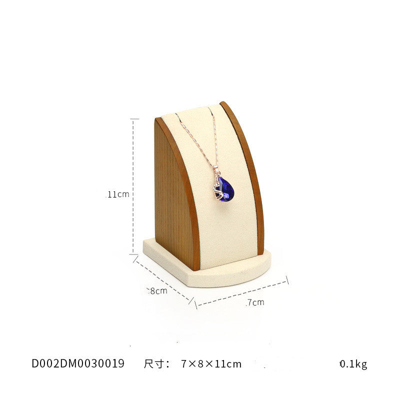 Jewelry Display Stand Factory Direct Necklace Pendant Curved Solid Wooden Jewelry