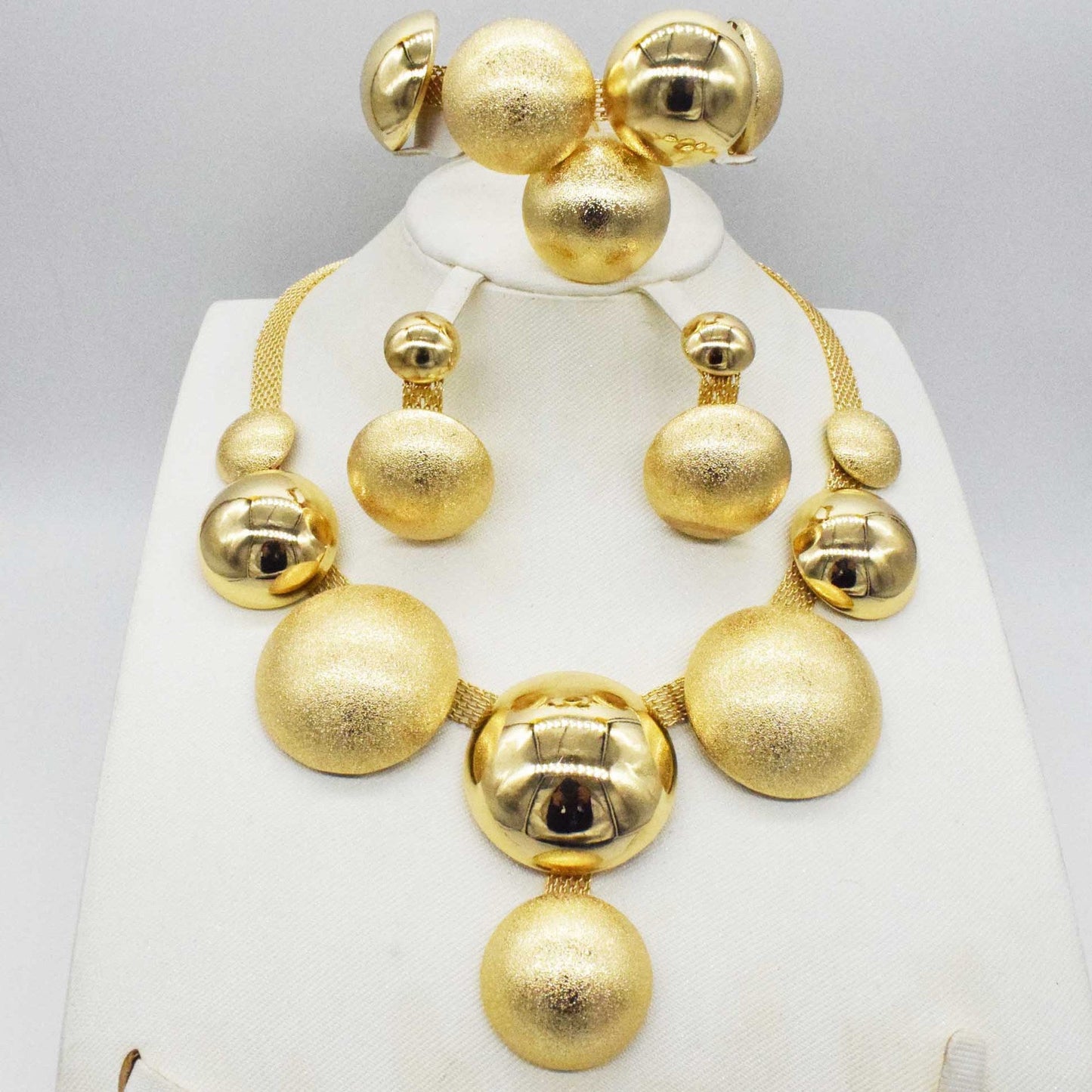 Four-piece alloy jewelry set