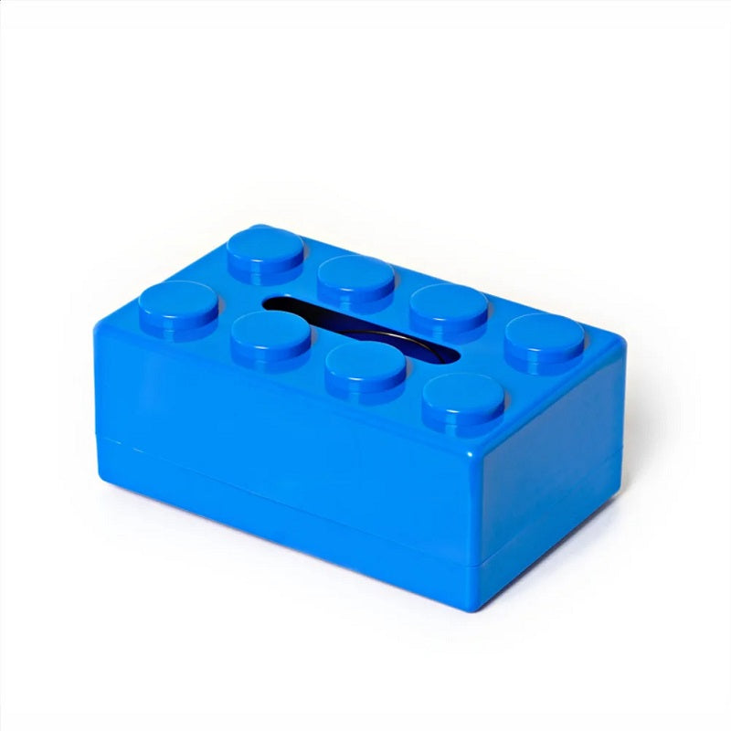 ABS Building Block Shaped Tissue Box Wall-mounted Creative Face Towel Box Organizer Perforation-free Removable