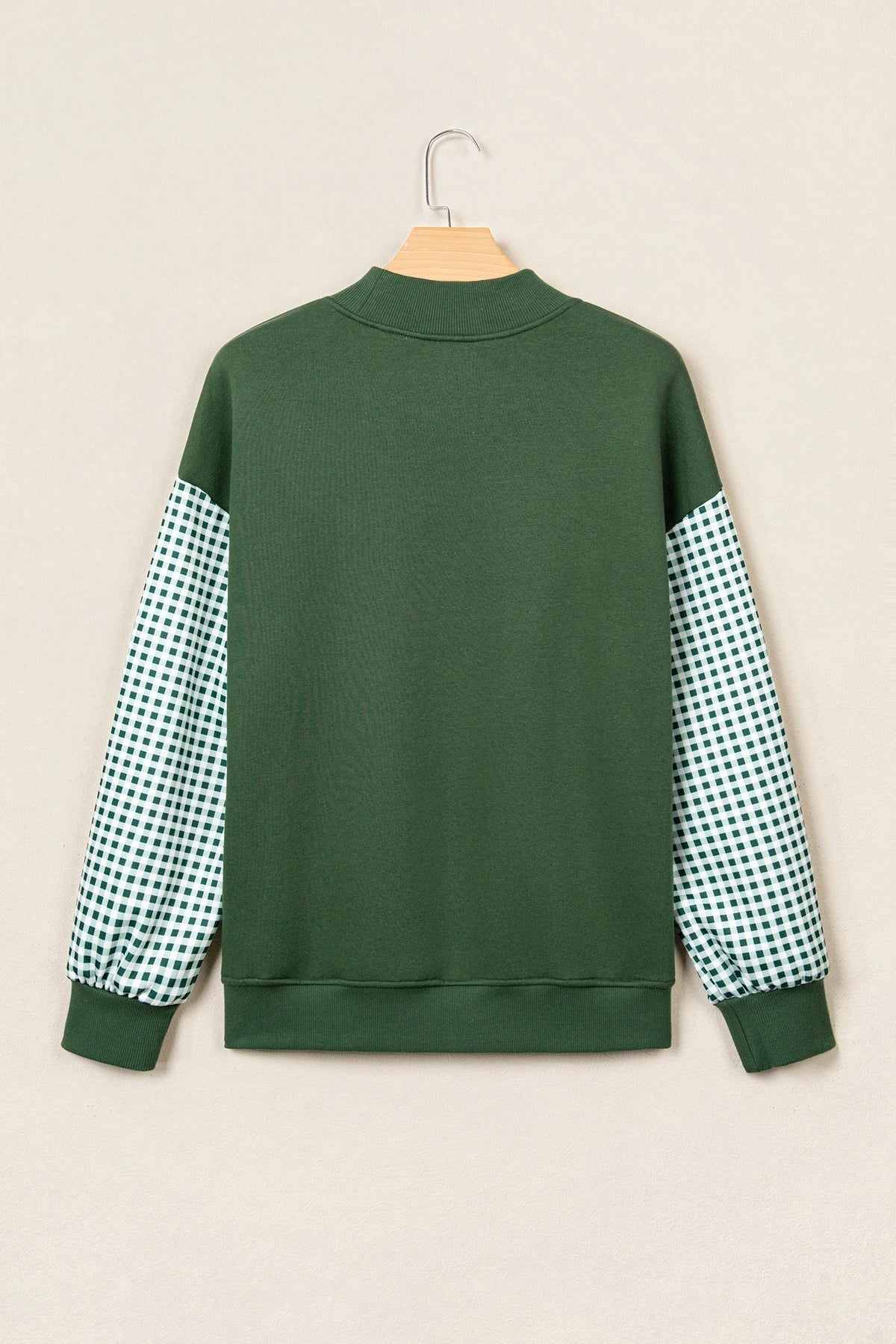 JOLLY & SPOOKY Gingham Patchwork Oversized Sweatshirt