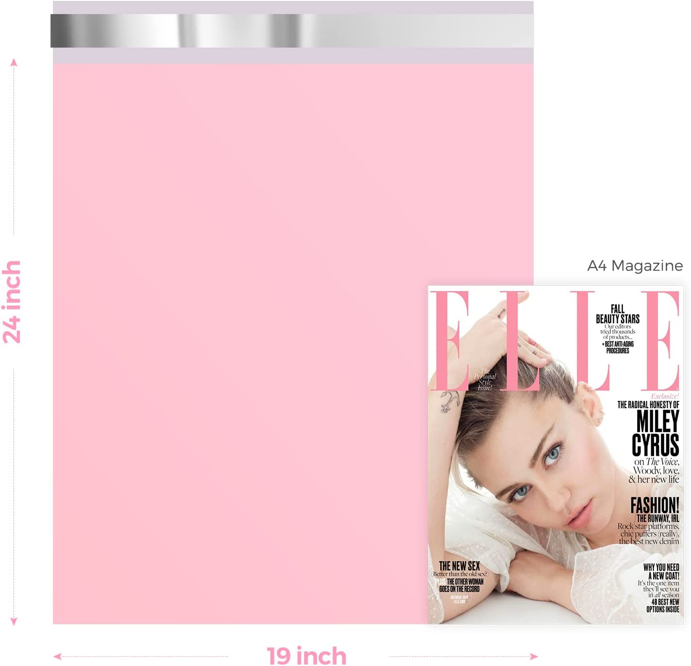 19x24 Poly Mailer Envelope Shipping Bags | Sakura Pink