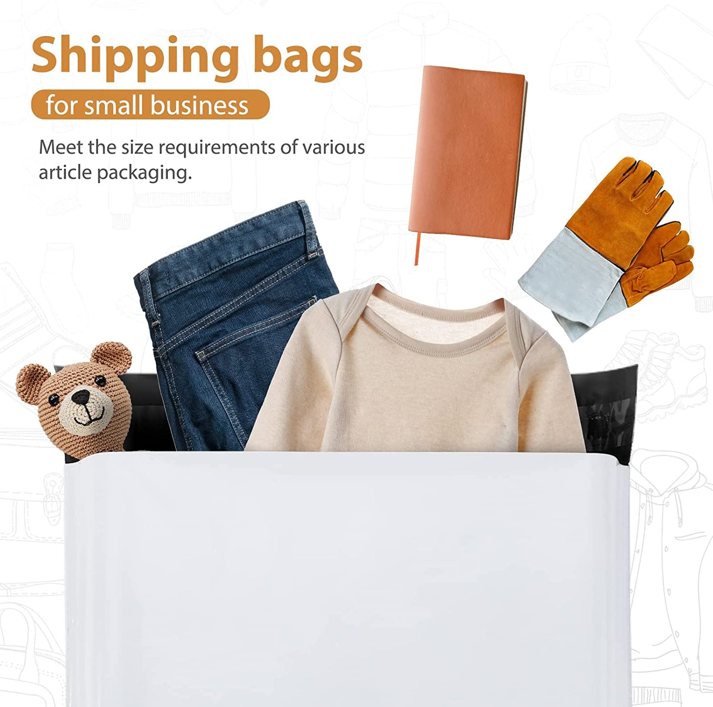 19x24 Poly Mailer Envelope Shipping Bags | White