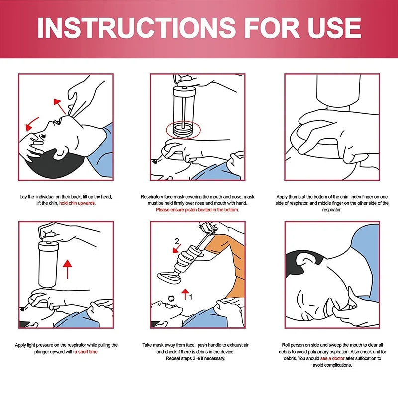 Respiratory trainer suffocation emergency airway assistance equipment