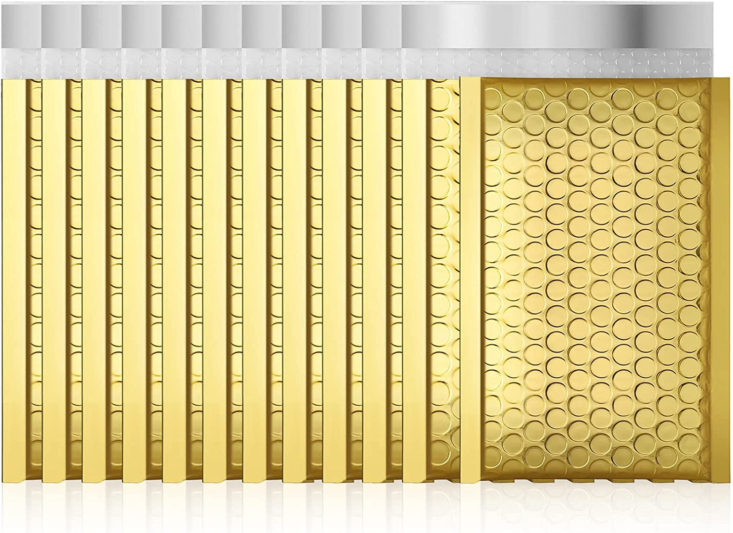 4x8 Bubble Mailer Padded Envelope  #000 | Usable Size 4x7"| Gold