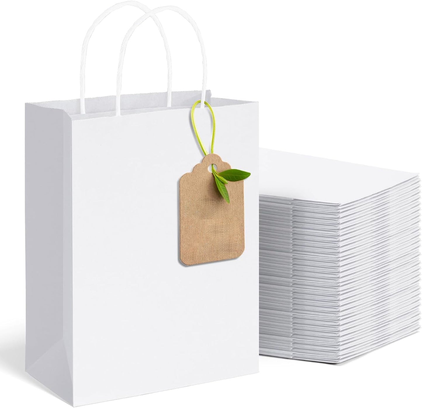 8x4.5x10 Inch Kraft Paper Gift Bags | 300 Pack Wholesale