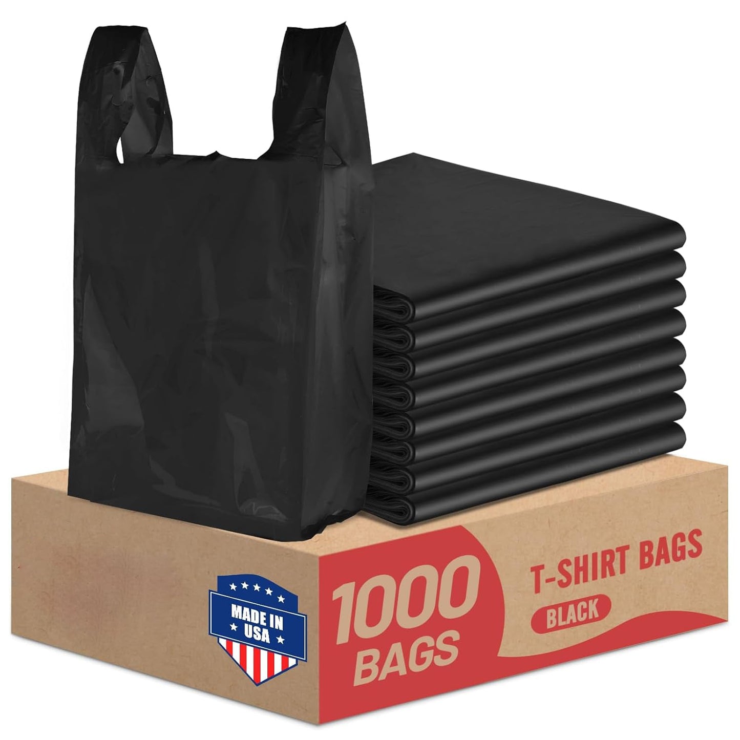 11.5 x 6.5 x 21“  0.47mil Thank You Plastic Bags 1000 Count