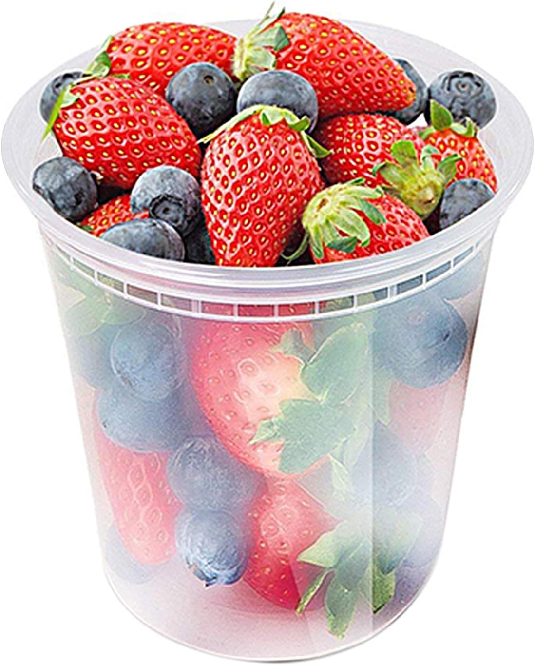 24 Pack 32OZ Plastic Food and Drink Storage Containers Set with Lids Wholesale