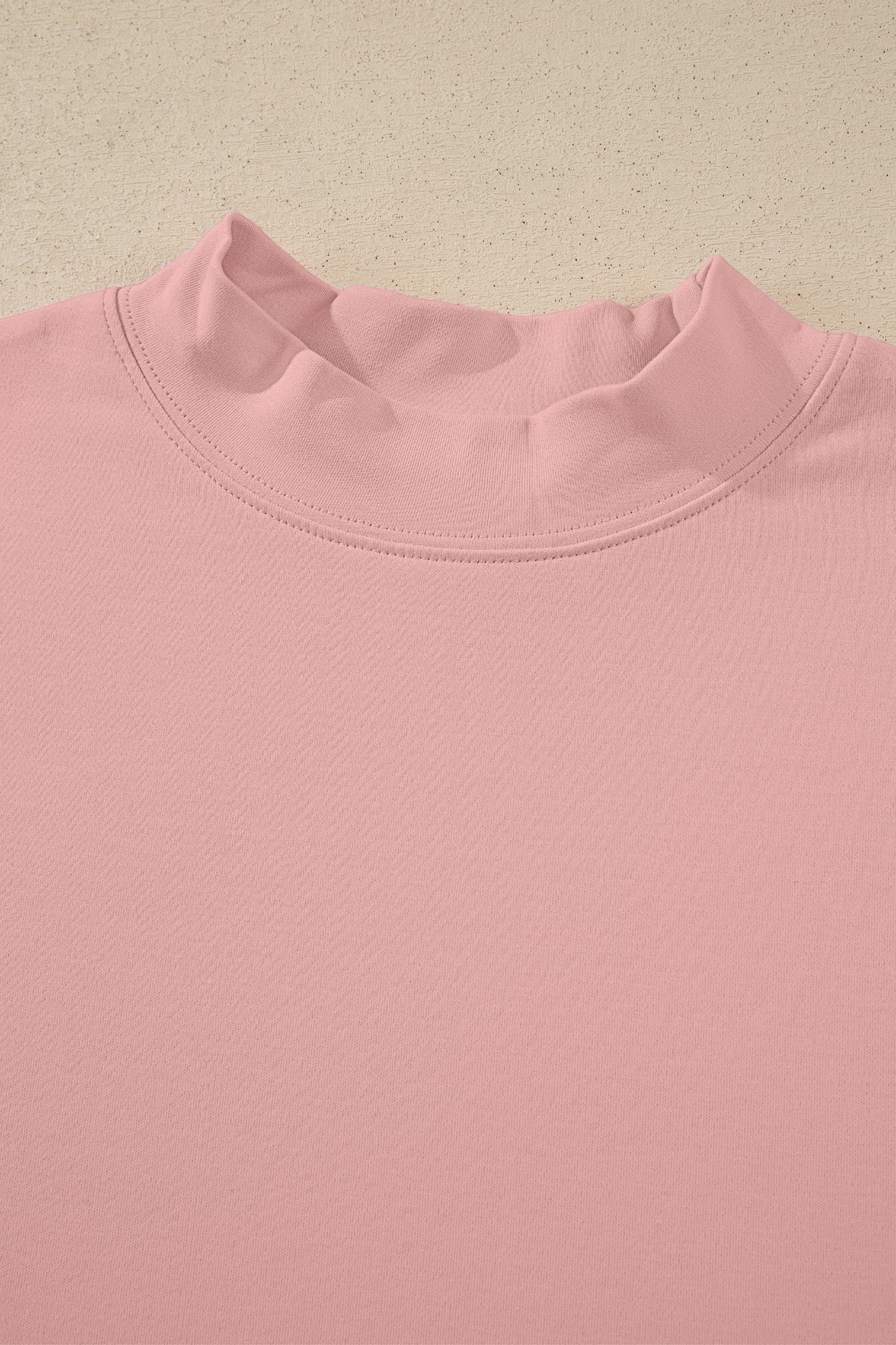 Solid High Neck Oversize Tee