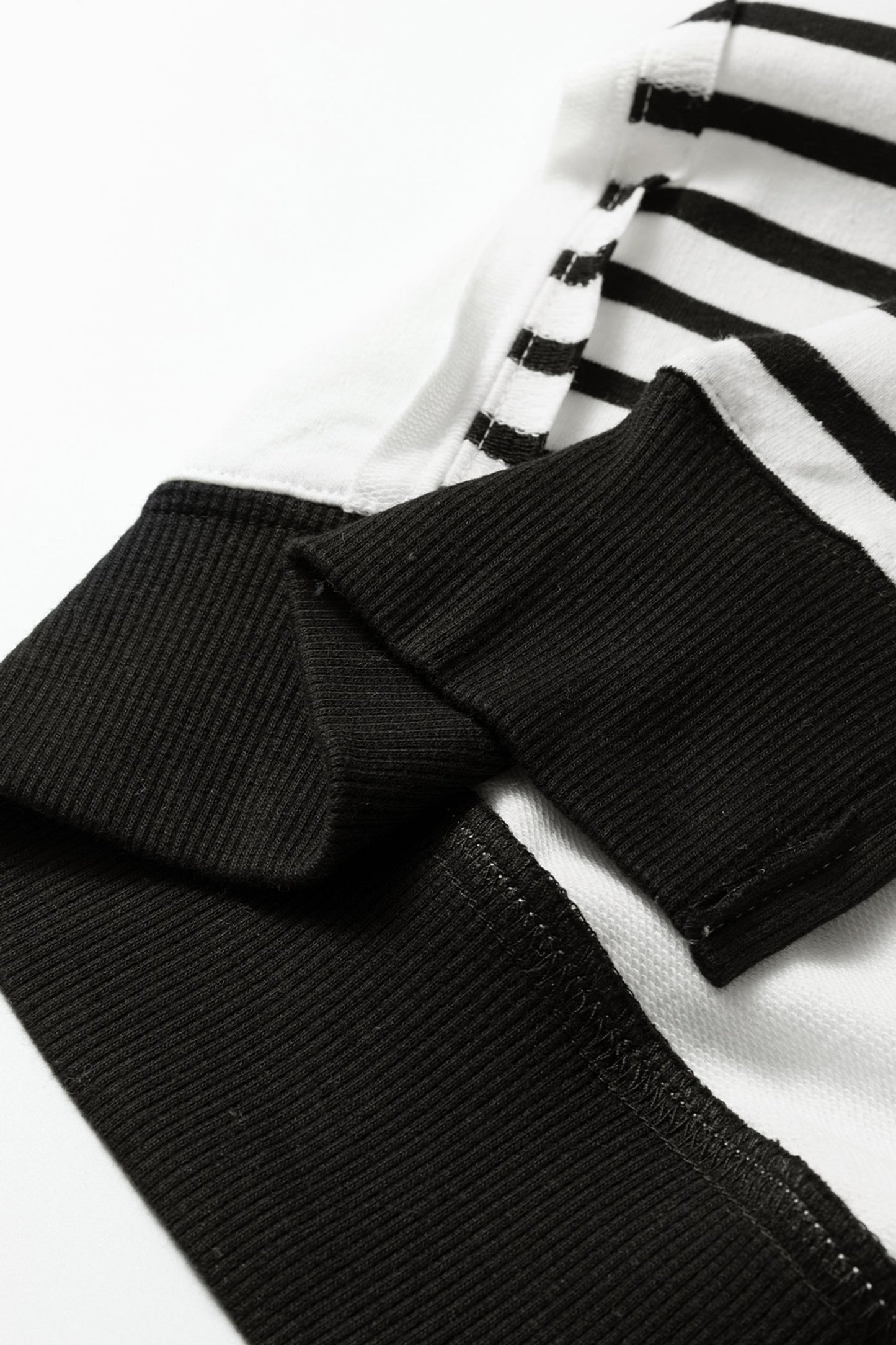 Stripe Patchwork Long Sleeve Knit Top
