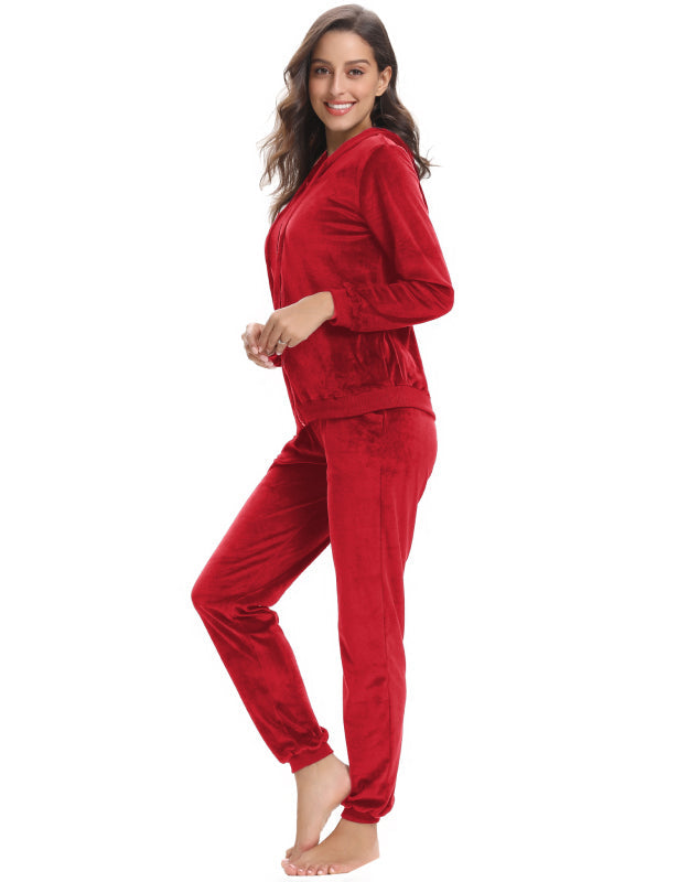 Casual/ Comfortable And Stylishwomen'S Velvet Suit