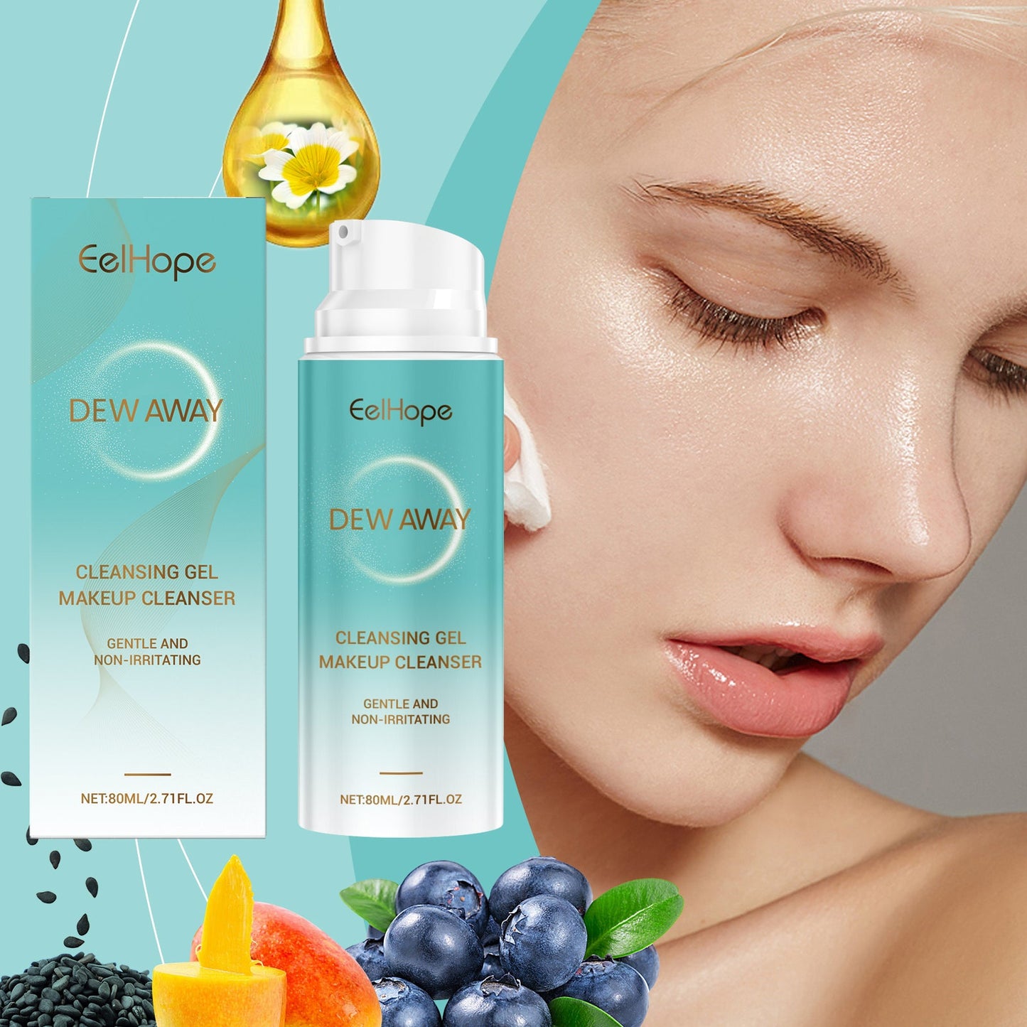 3 In 1 Cleansing Gel Deep Clean Non-Tight Moisturizing 3-In-1 Cleansing Gel Face