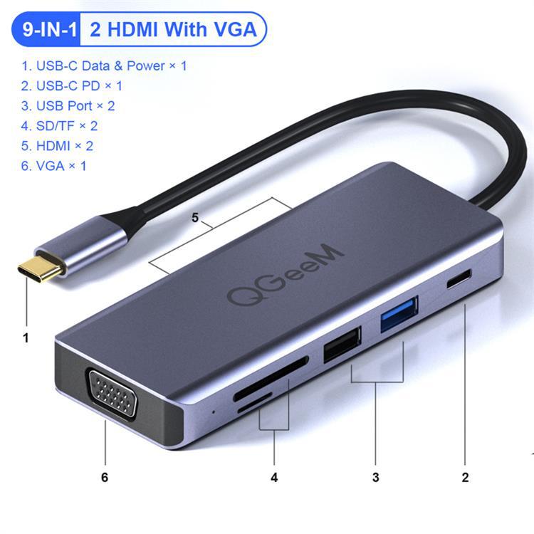 USB C multi hub docking station