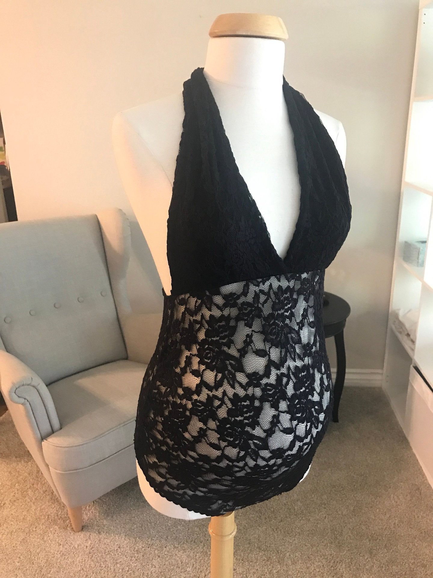 New Style Sexy Lingerie Sexy hanging neck lace backless maternity