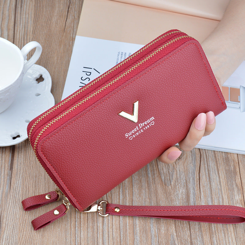 Women's purse long zipper