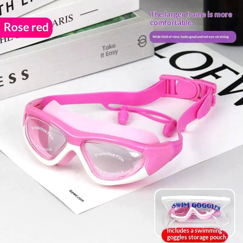 Childrens Anti-fog Swim Goggles With Built-in Earplugs