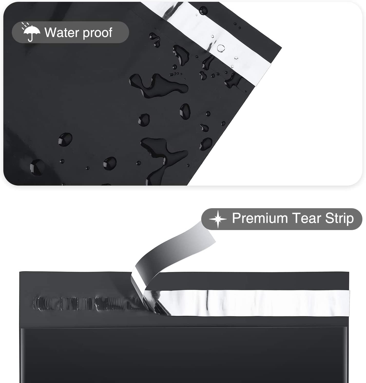24x24 Poly Mailer Envelope Shipping Bags | Black