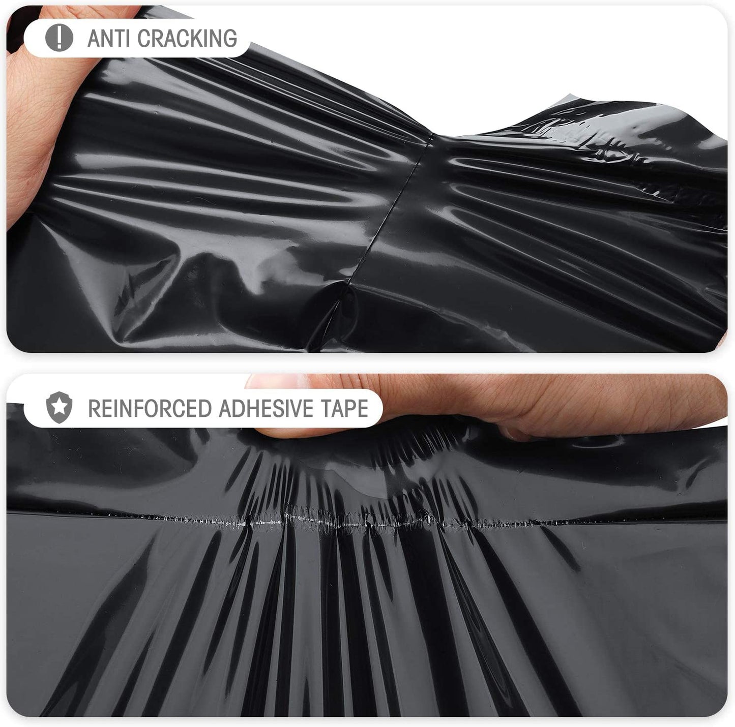24x24 Poly Mailer Envelope Shipping Bags | Black