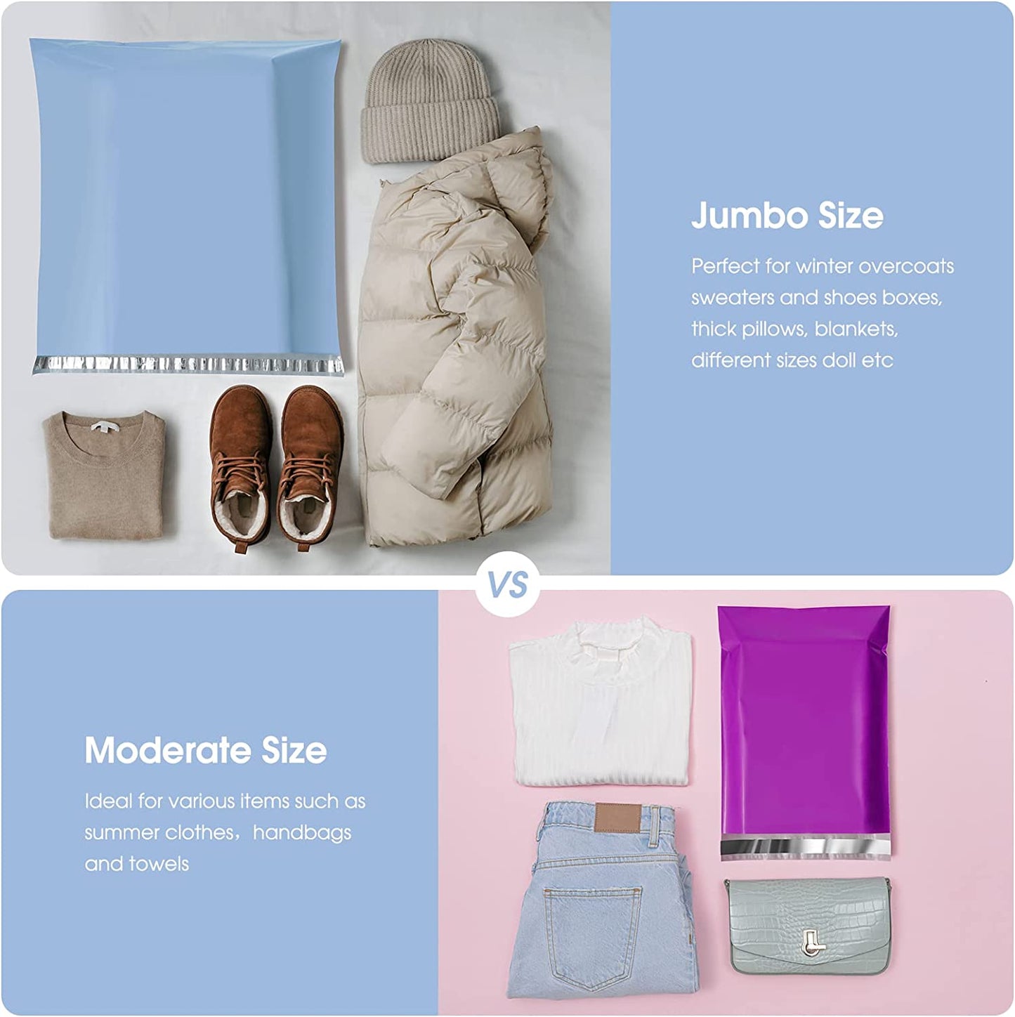 24x24 Poly Mailer Envelope Shipping Bags | Haze Blue