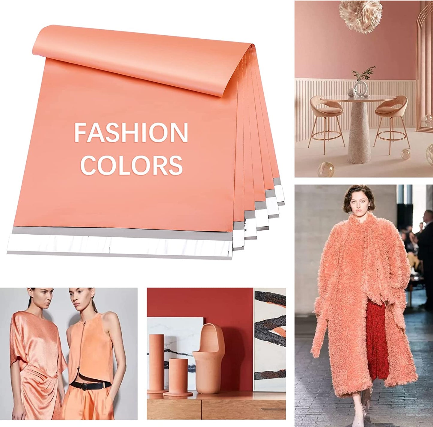 24x24 Poly Mailer Envelope Shipping Bags | Peach Pink