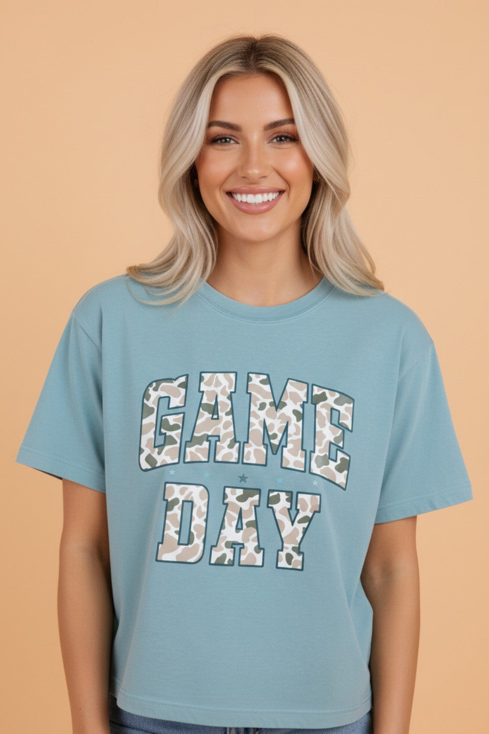 Camo Game Day Short Sleeve Graphic T-Shirt