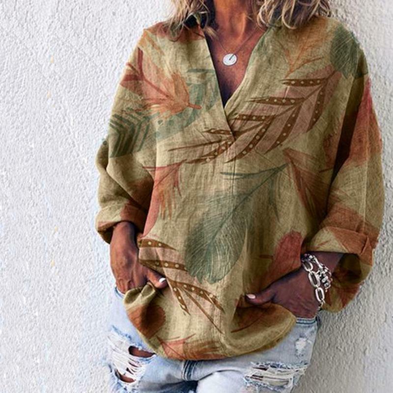 V Neck Loose Blouse