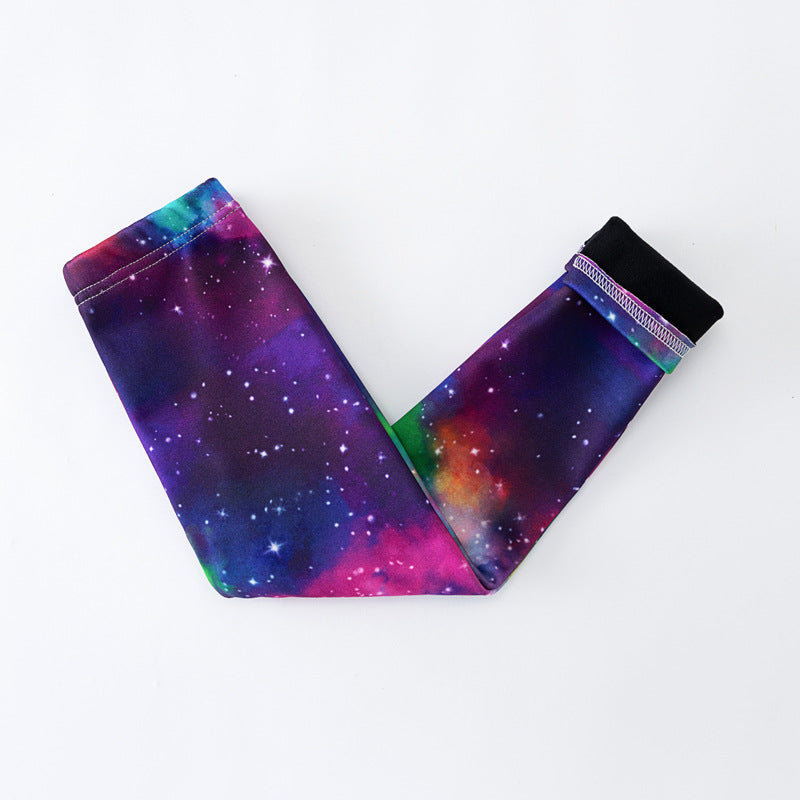 Basic Fleece-lined Extra-thick Childrens Leggings