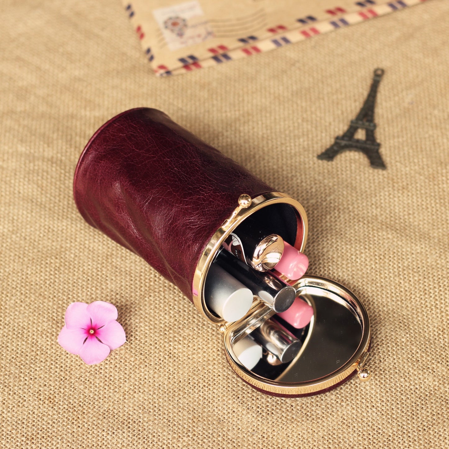 Purse lipstick carrying case