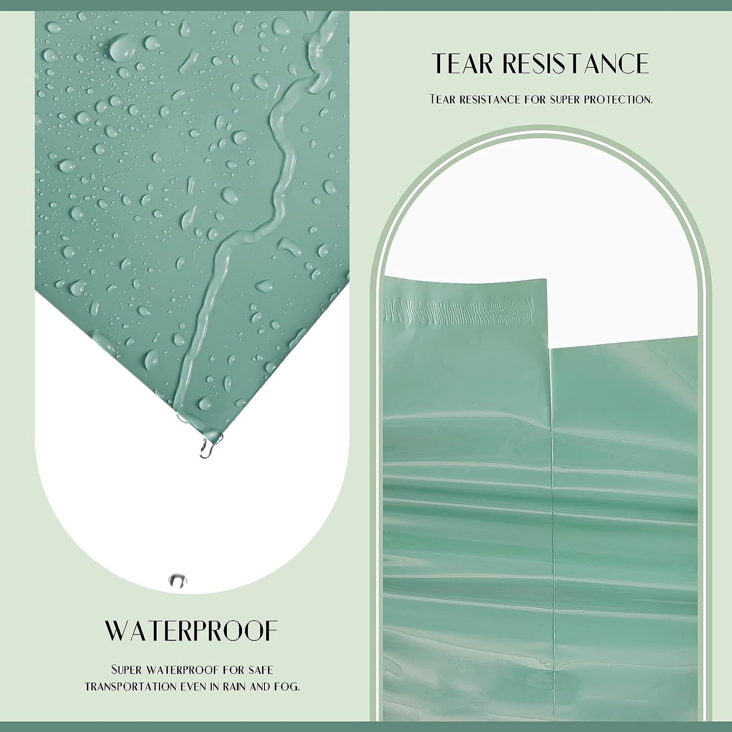 14.5x19 Poly Mailer Envelope Shipping Bags | Grayed Jade Green