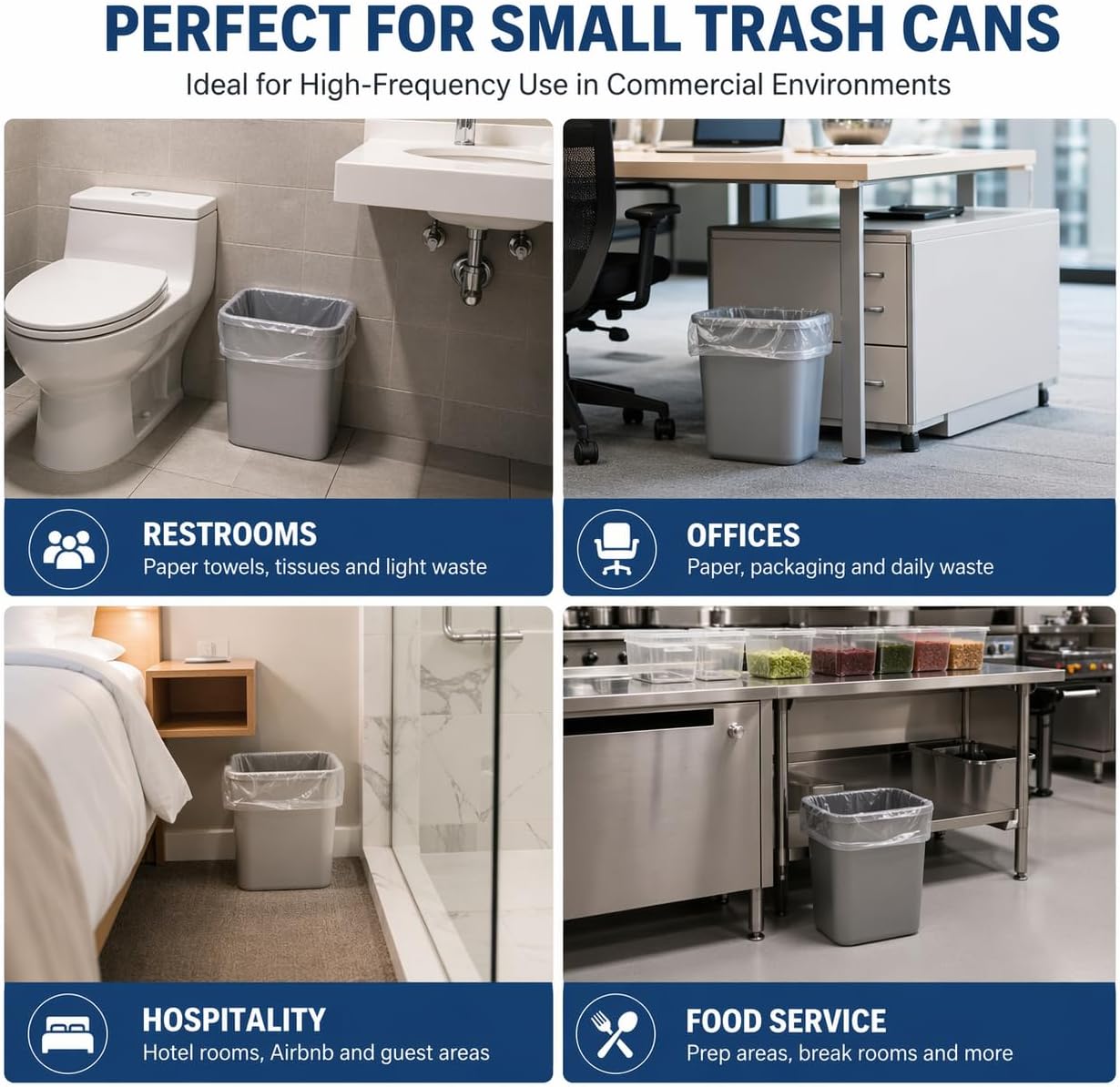 4 Gallon Trash Bags 2000 Count 0.48Mil Wholesale
