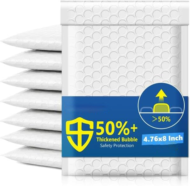 4.76x8 Inch Bubble Mailer | Usable Size 4.76x7"with 1/7" Thickened 800pack