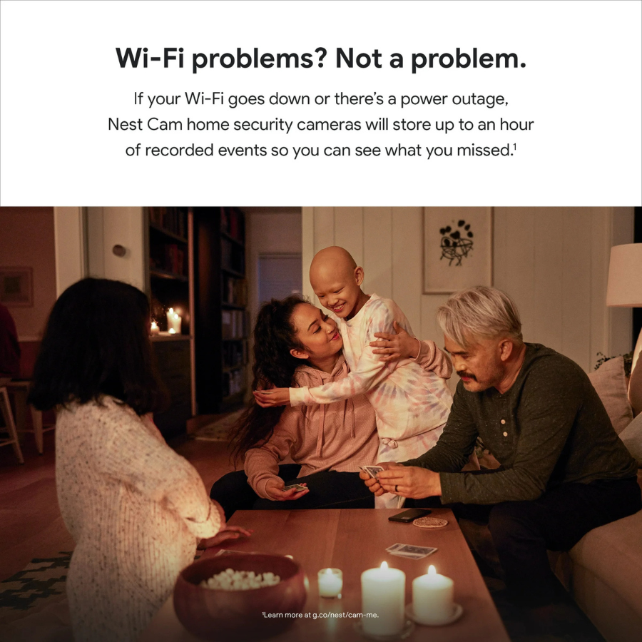 Google Nest Camera (GA01317-US) (outdoor or indoor, battery) White (NEW)