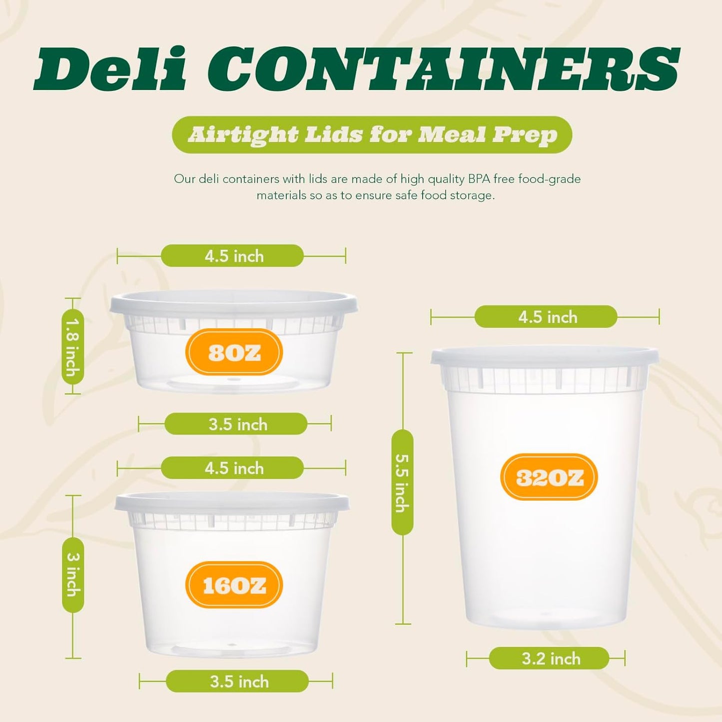 48 Pack (Mixed) 8OZ. and 16OZ. Meal Prep Soup  Plastic Containers with Lids Wholesale