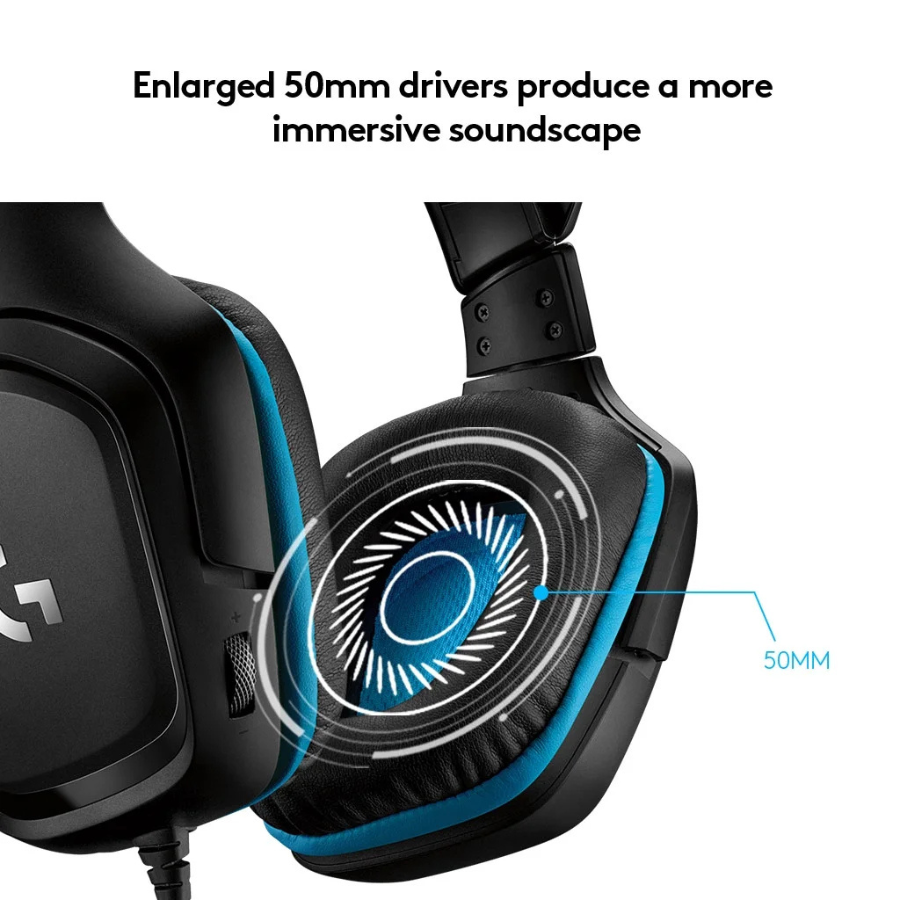 Logitech G432 Wired Gaming Headset Black (NEW)