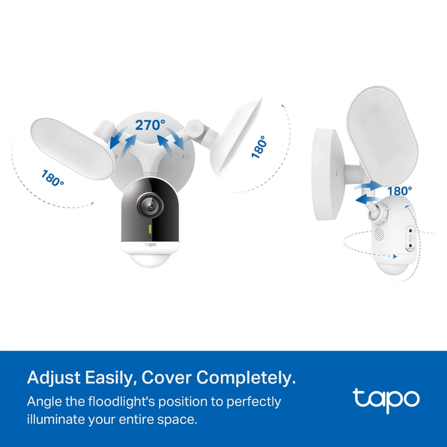 TP-Link Tapo Wired (TC53) Weatherproof Floodlight with 2K Camera White (NEW)
