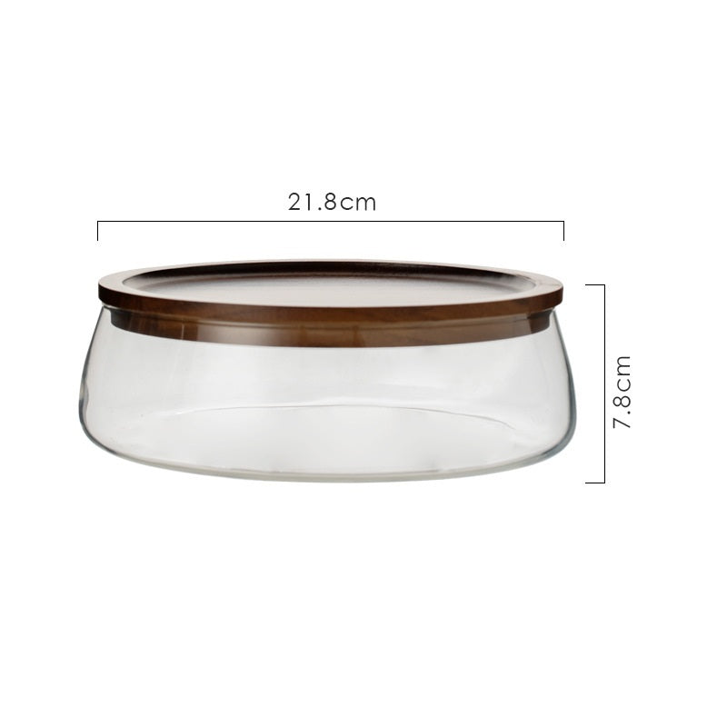 Glass Fruit Pot Coffee Table Snack Storage Box