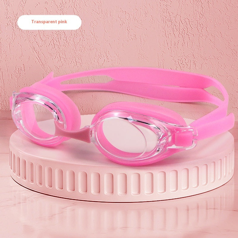 Plain Light Swimming Glasses HD Anti-fog Waterproof Professional Comfortable Big Frame Not Tight