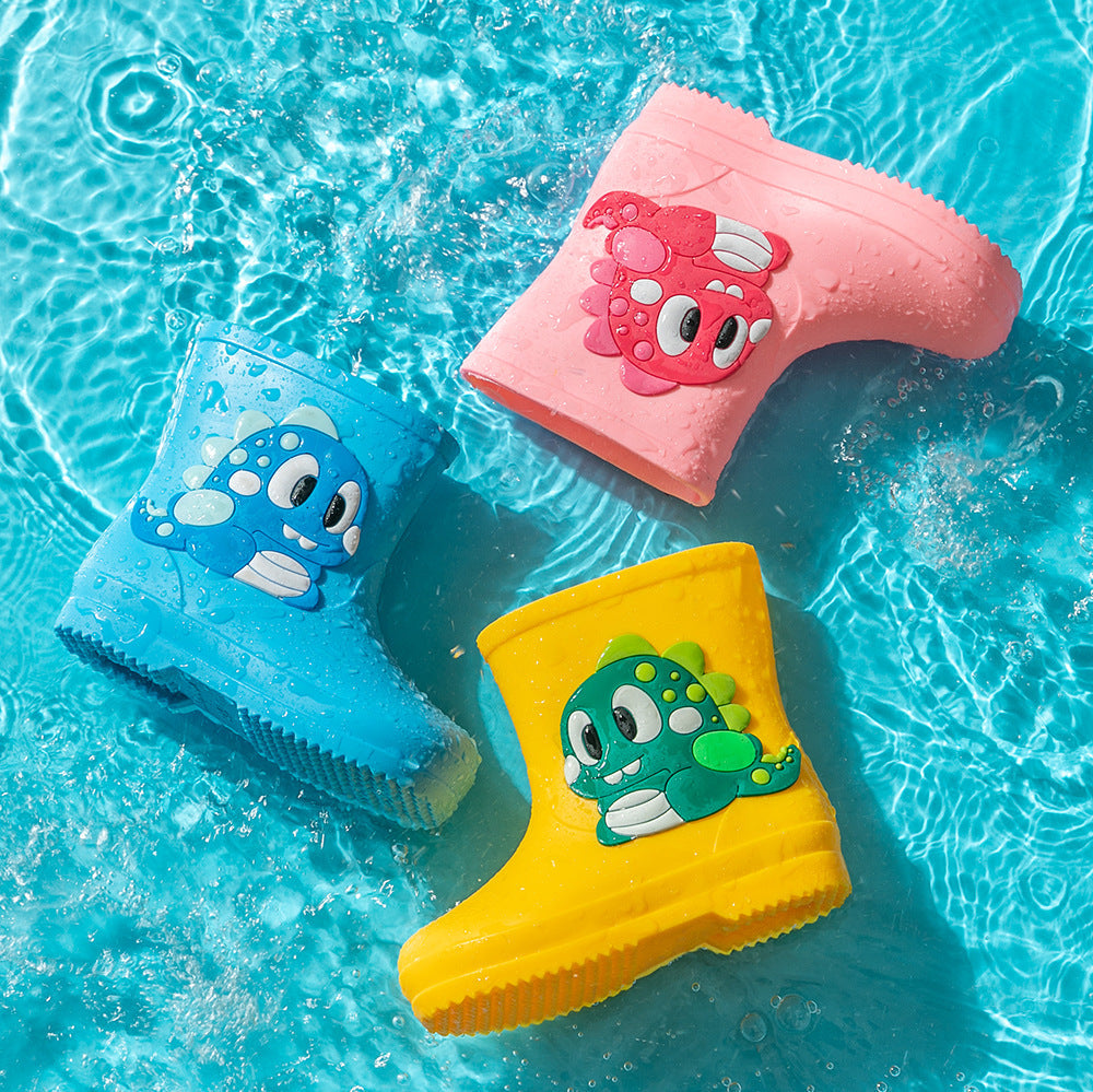 Children's Rain Boots Cartoon Waterproof Short Tube Rain Shoes