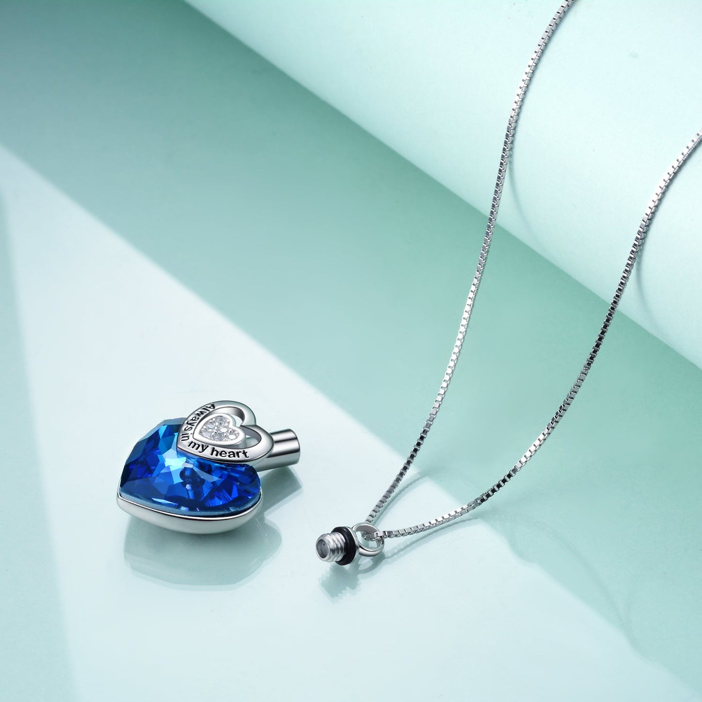 S925 Sterling Silver Heart Embellished with Crystals from Austria Necklace
